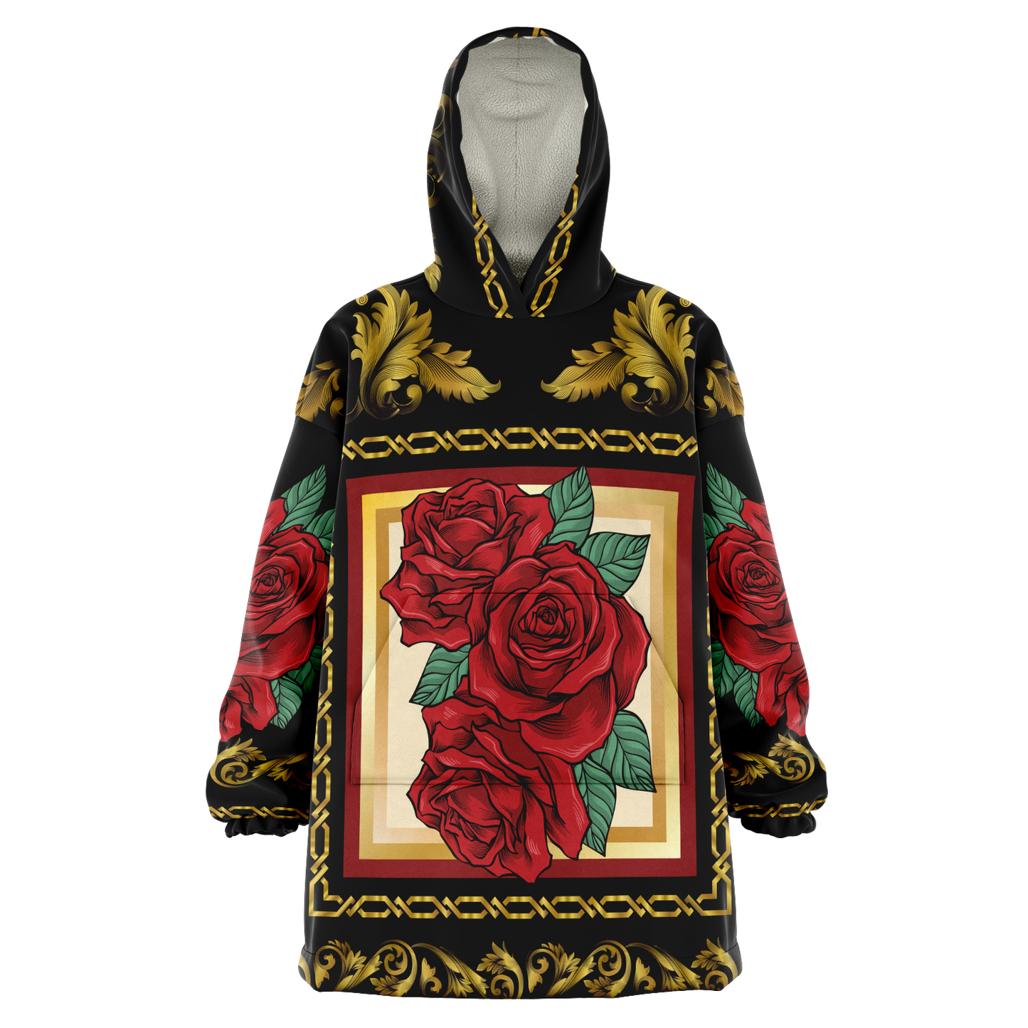 Red Rose & Gold Chain - Cobija Hoodie