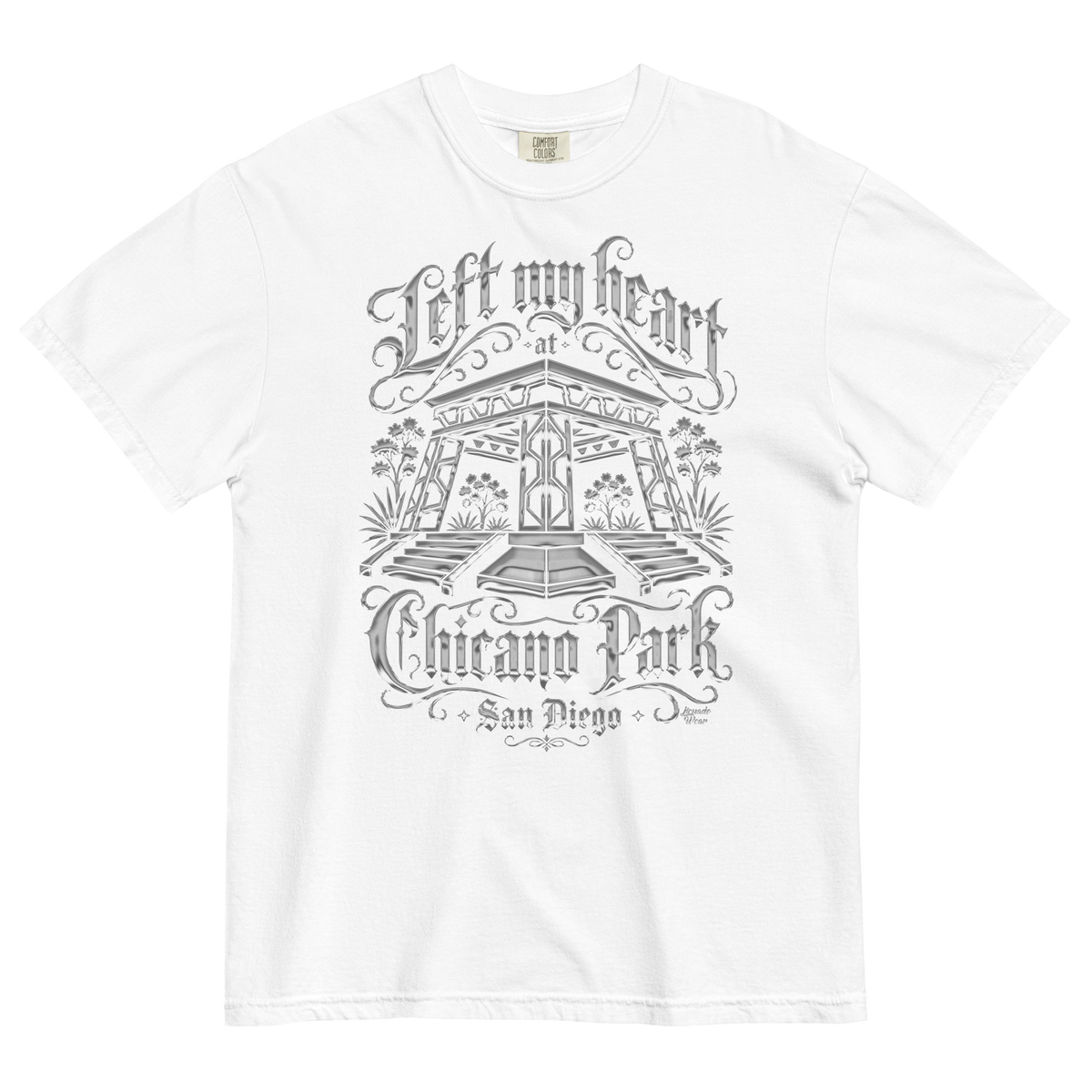 Left My Heart At Chicano Park - Unisex Garment-Dyed Heavyweight T-Shirt