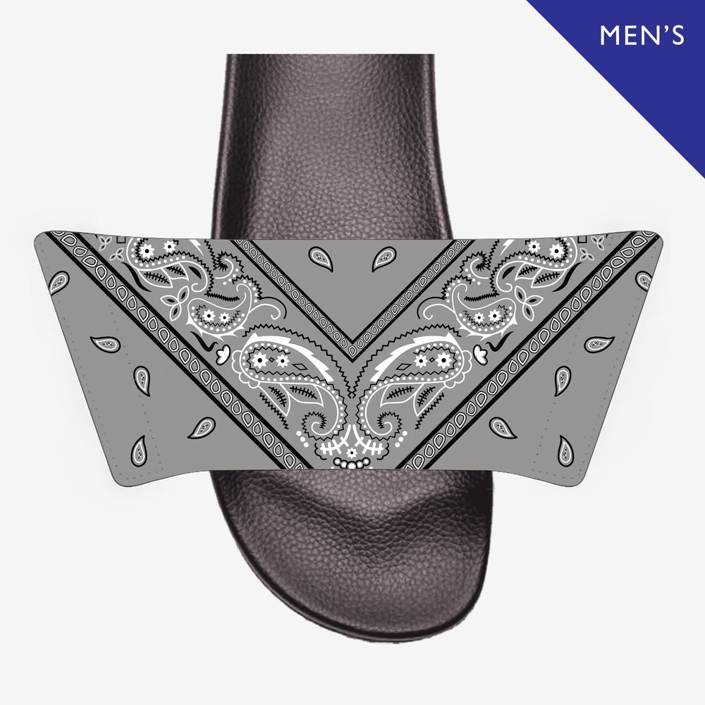 Add On Straps for Men's Slides - Bandana Designs (Cool Colors)