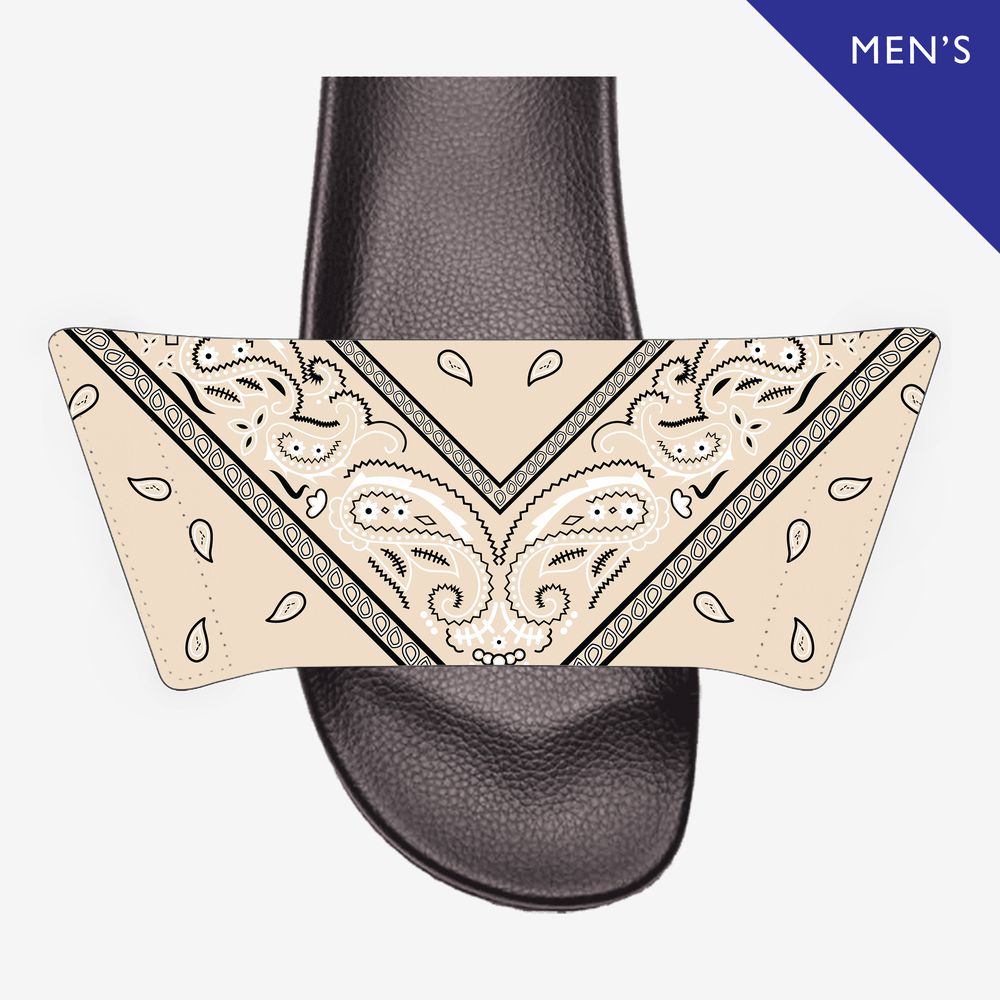 Add On Straps for Men's Slides - Bandana Designs (Cool Colors)
