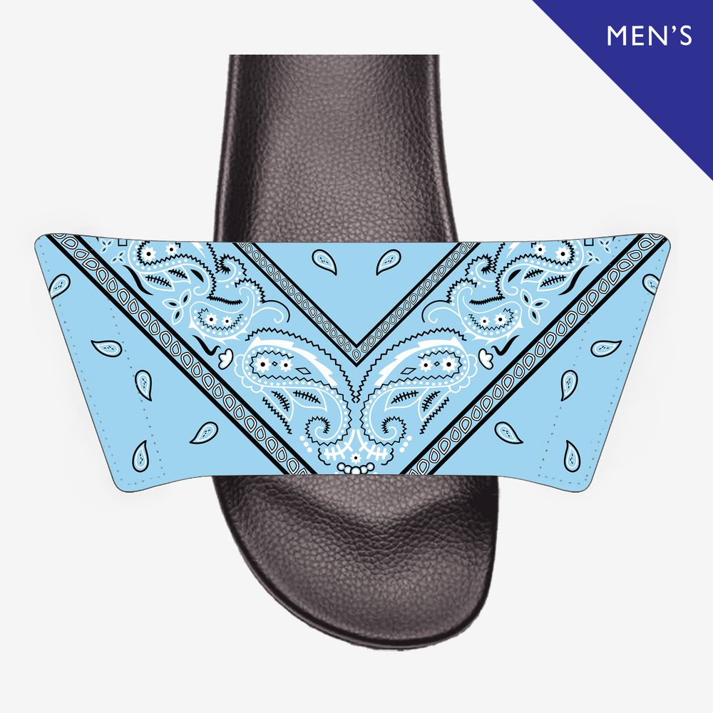Add On Straps for Men's Slides - Bandana Designs (Cool Colors)
