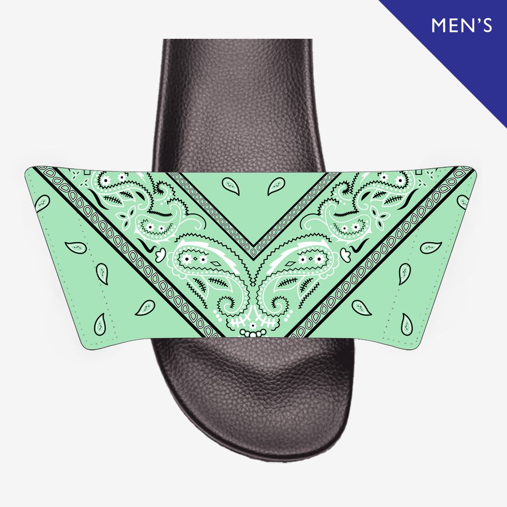 Add On Straps for Men's Slides - Bandana Designs (Cool Colors)
