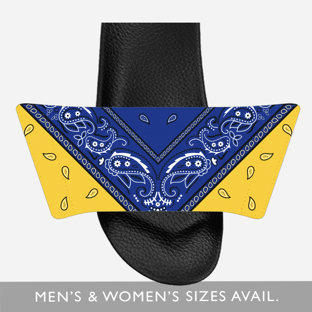 Add On Straps for Slides - "LA" Blue & Gold (Men's & Women's Sizes)