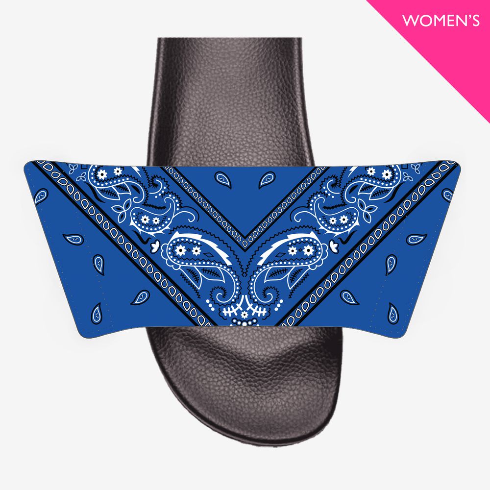 Add On Straps for Women's Slides - Bandana Designs (Cool Colors)
