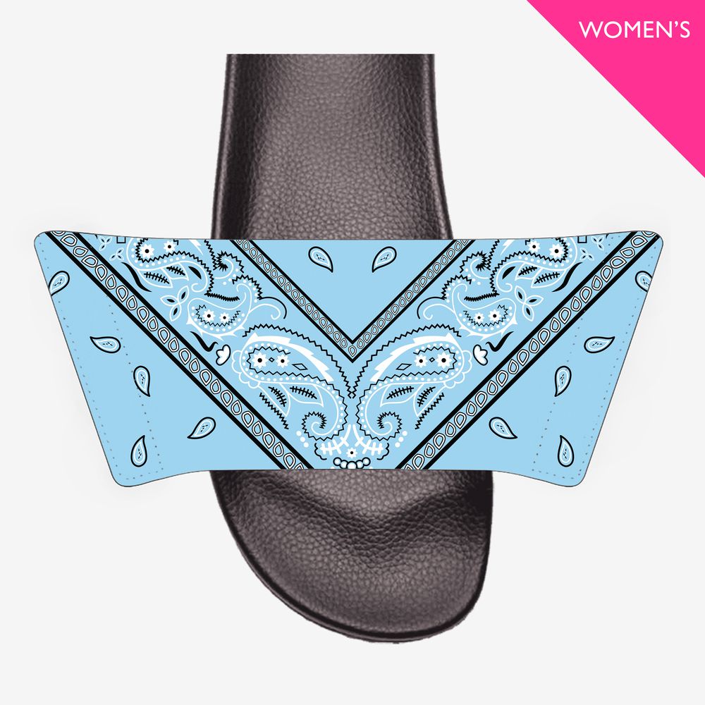 Add On Straps for Women's Slides - Bandana Designs (Cool Colors)