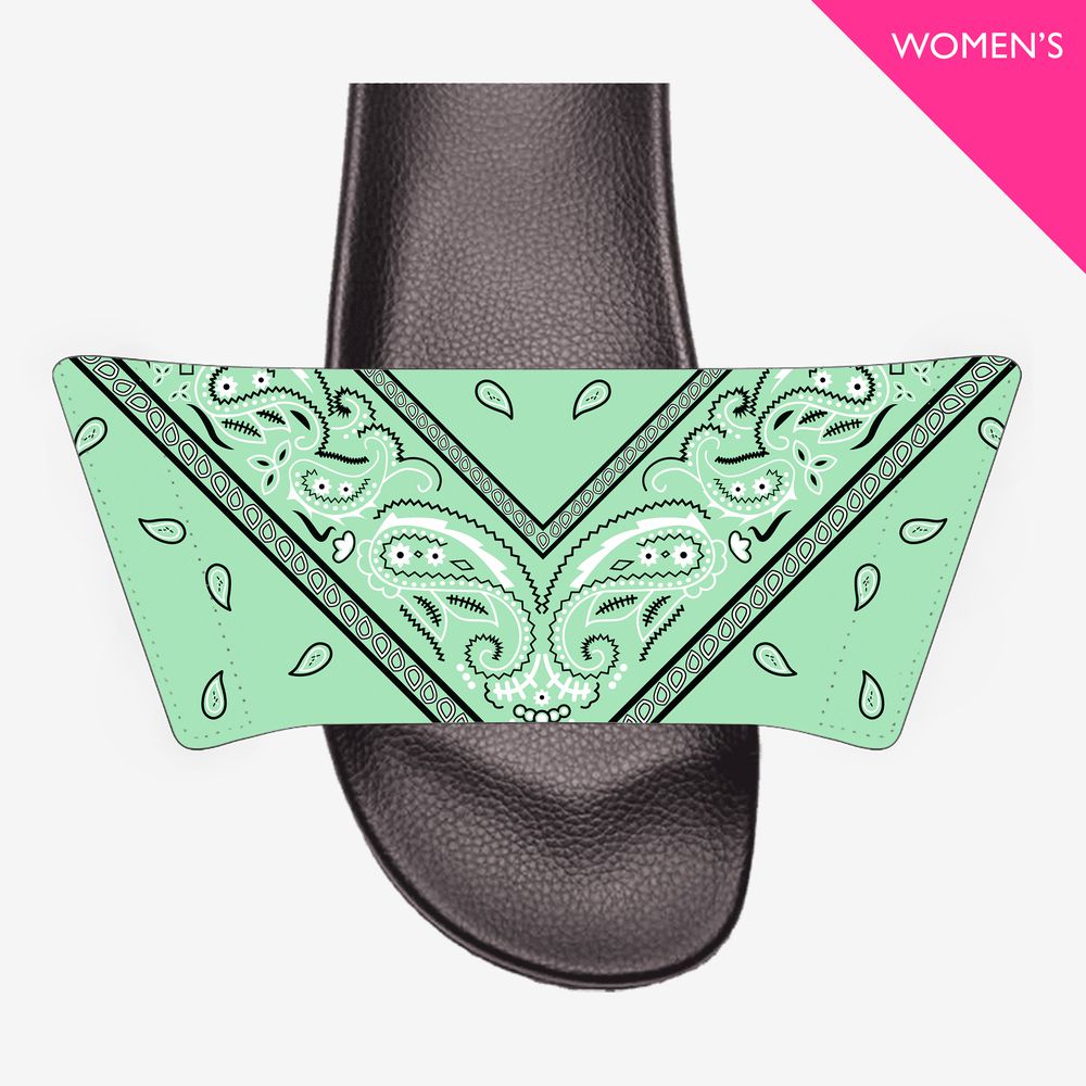 Add On Straps for Women's Slides - Bandana Designs (Cool Colors)