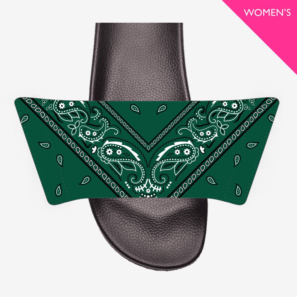 Add On Straps for Women's Slides - Bandana Designs (Cool Colors)