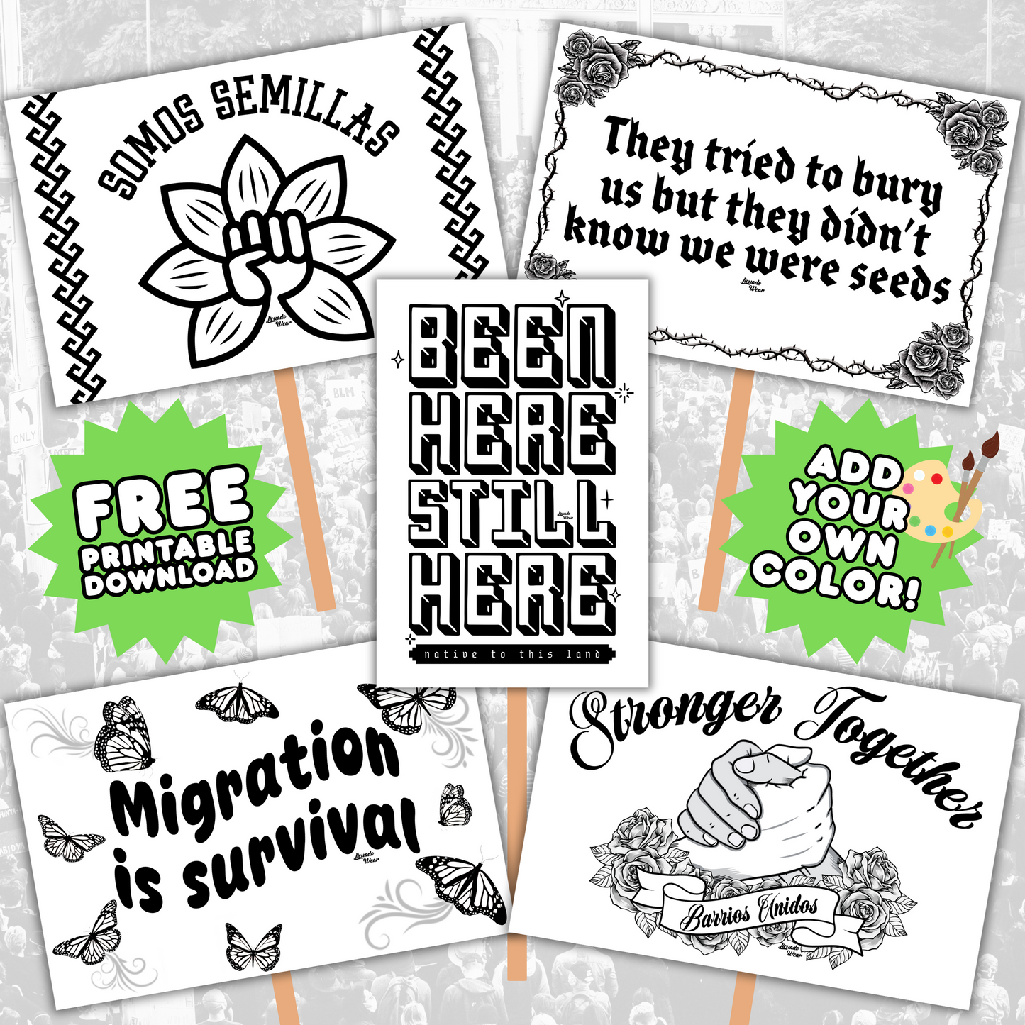 βπ½ Free 24x36 Protest Poster Downloads - Choose from 5 Different Designs