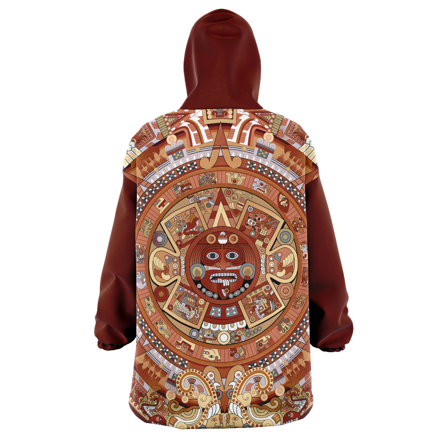 Aztec Calendar (Rust & Tan Colors) - Cobija Hoodie