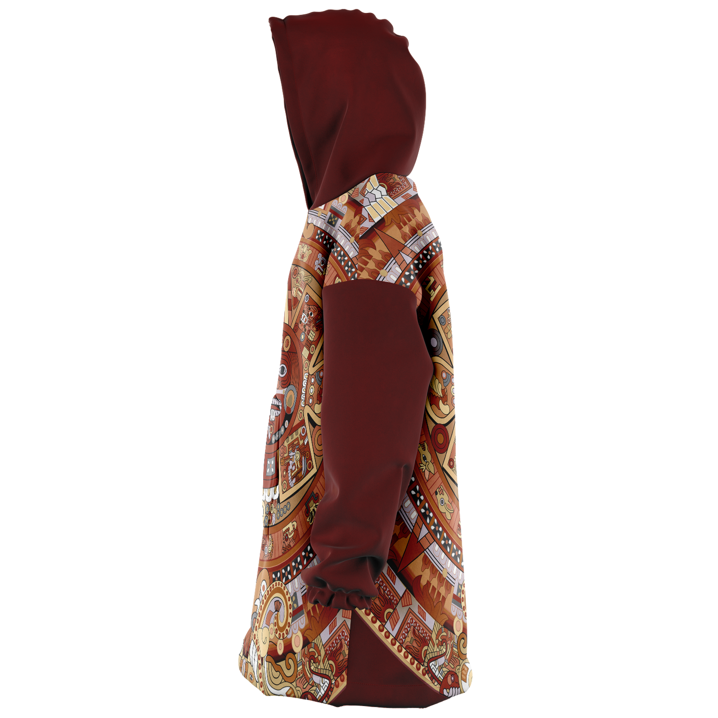 Aztec Calendar (Rust & Tan Colors) - Cobija Hoodie