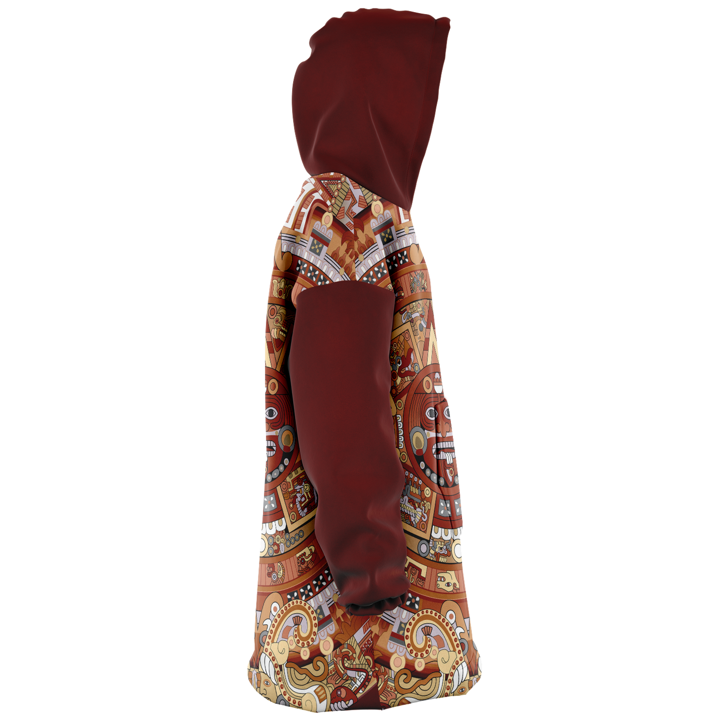 Aztec Calendar (Rust & Tan Colors) - Cobija Hoodie