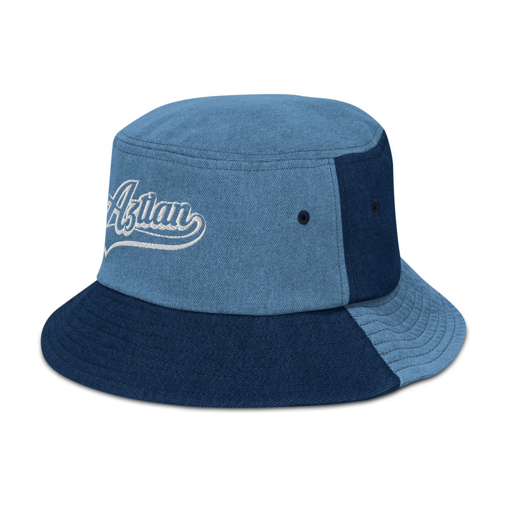 Aztlan - Embroidered Denim bucket hat