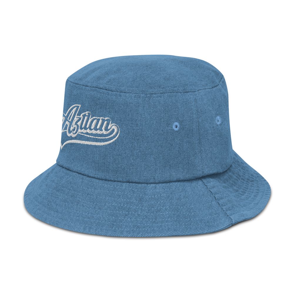 Aztlan - Embroidered Denim bucket hat