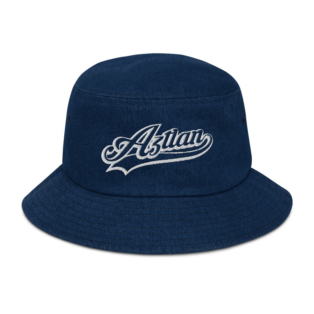 Aztlan - Embroidered Denim bucket hat