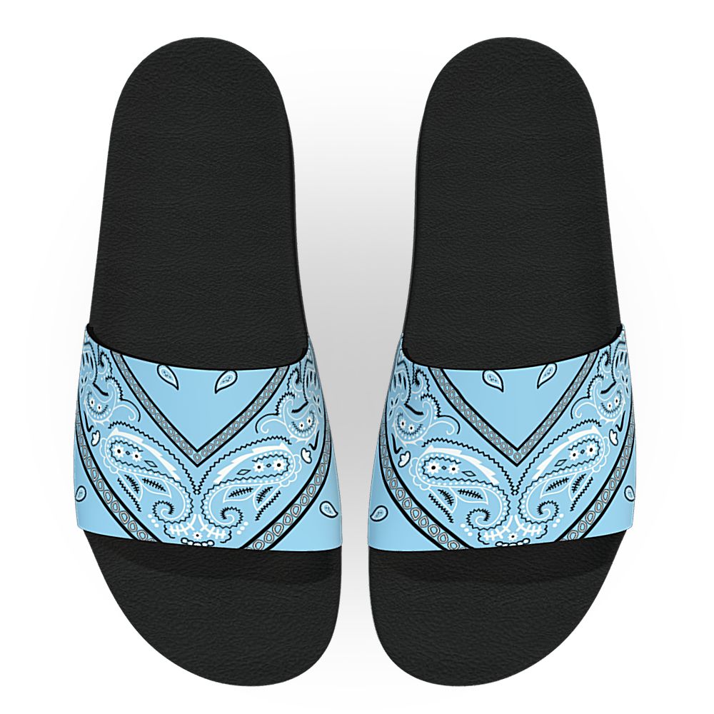 Baby Blue Bandana - Unisex Slide Sandal