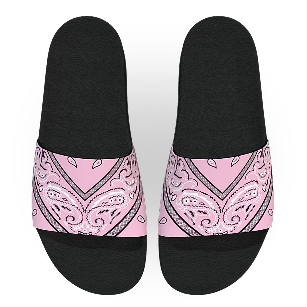 Baby Pink Bandana - Unisex Slide Sandal