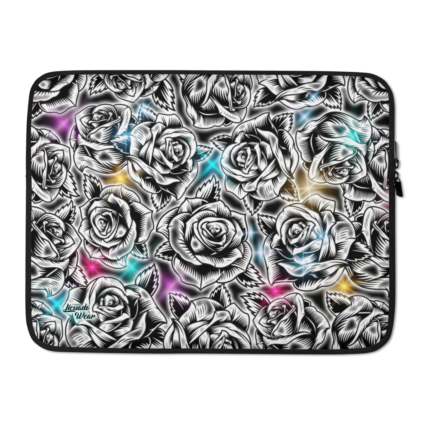 Black & White Roses 90s Baby - Laptop Sleeve