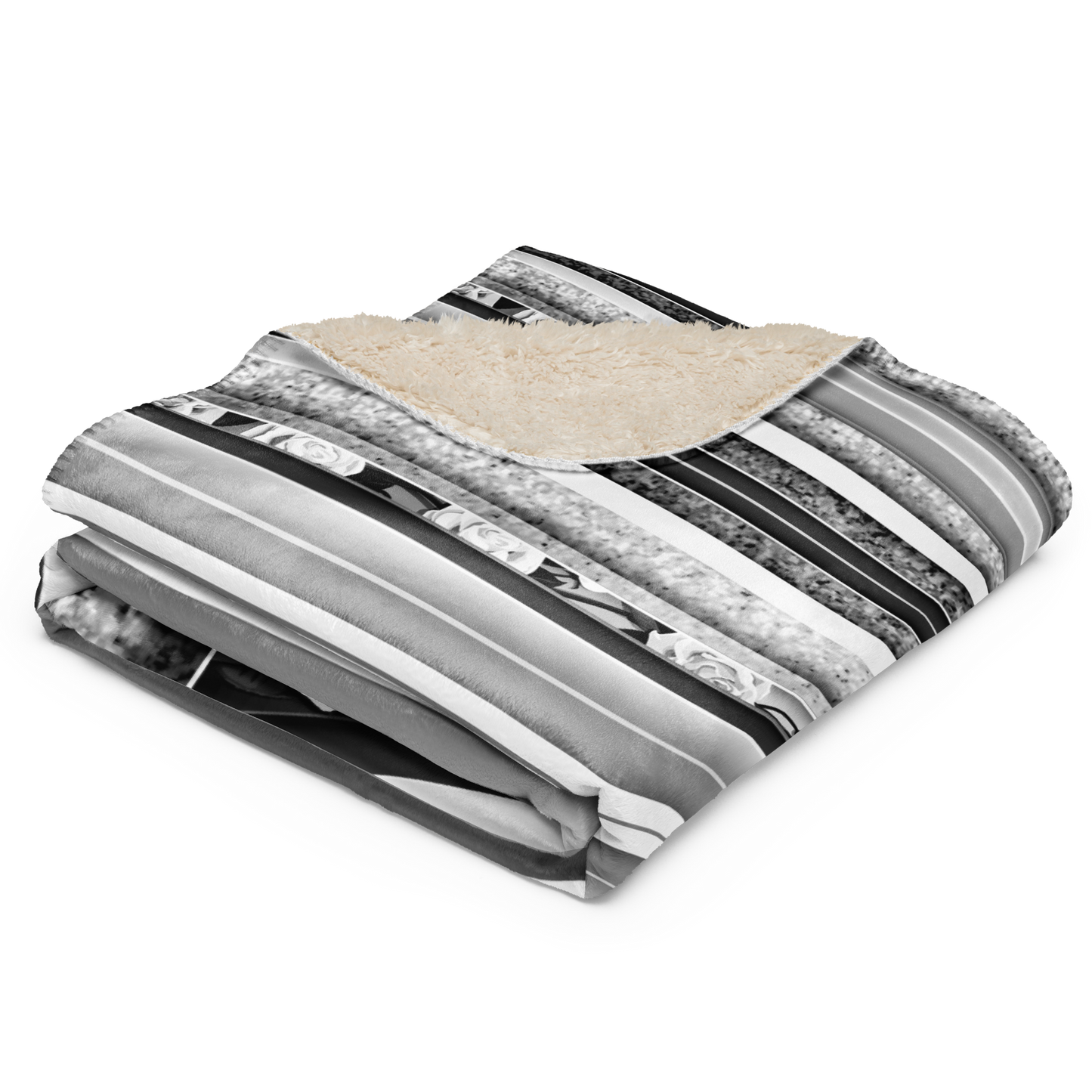 Black & White with Roses Lowrider Hood - Blanket (2 sizes)