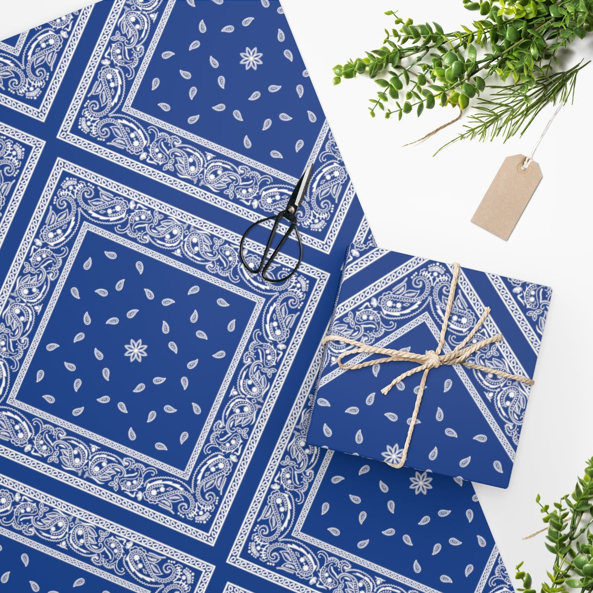 Blue Bandana - Wrapping Paper