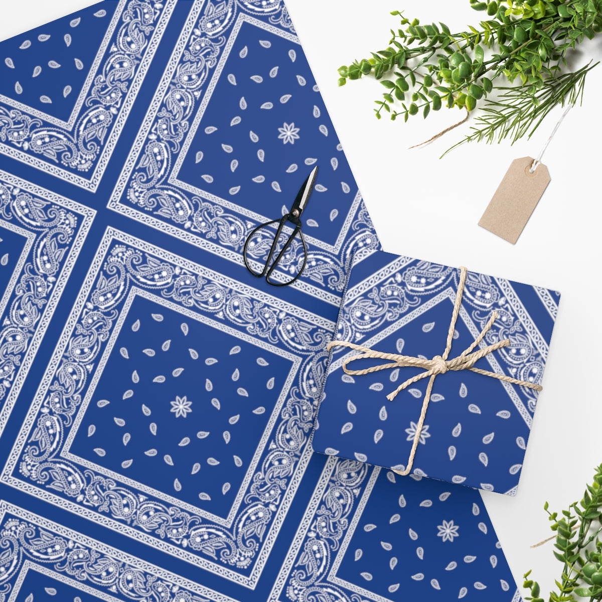 Blue Bandana - Wrapping Paper
