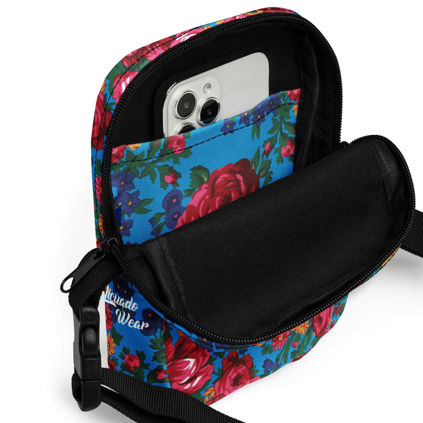 Blue Floral - Unisex Crossbody Bag