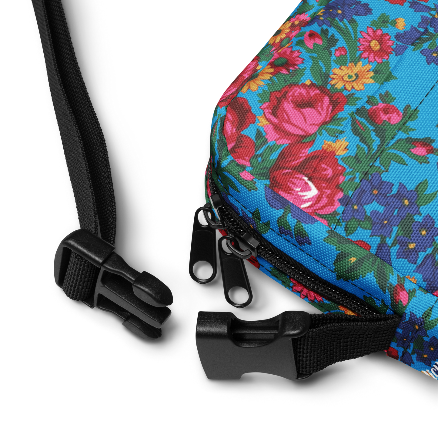 Blue Floral - Unisex Crossbody Bag