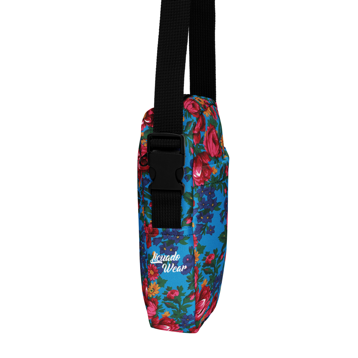 Blue Floral - Unisex Crossbody Bag