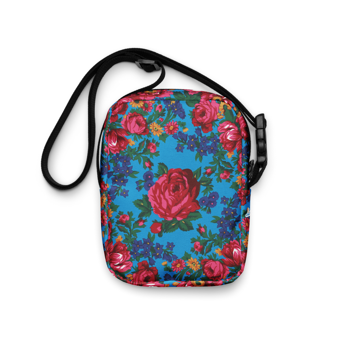 Blue Floral - Unisex Crossbody Bag