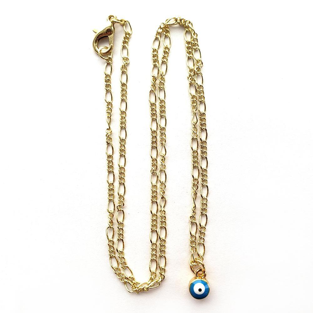 Blue Ojo Gold Pendant - Necklace