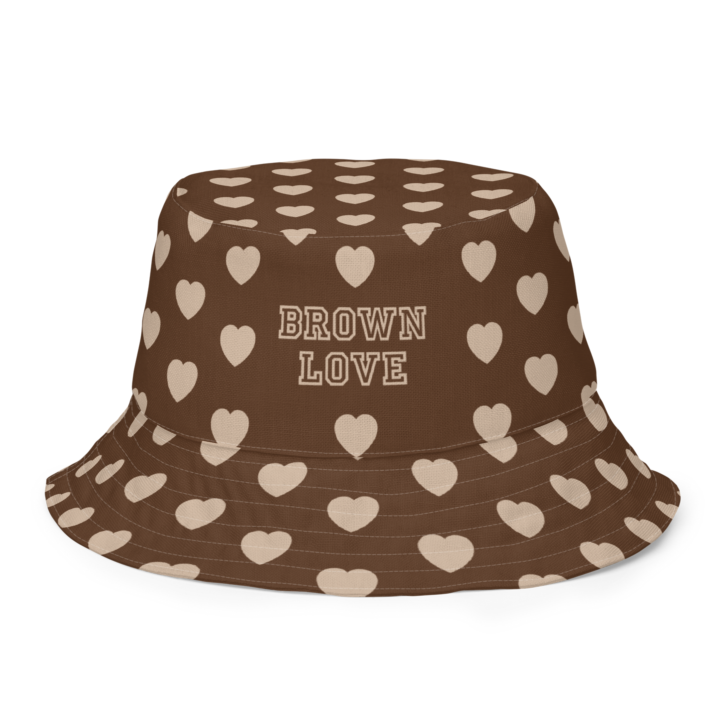 Brown Love - Reversible Bucket Hat