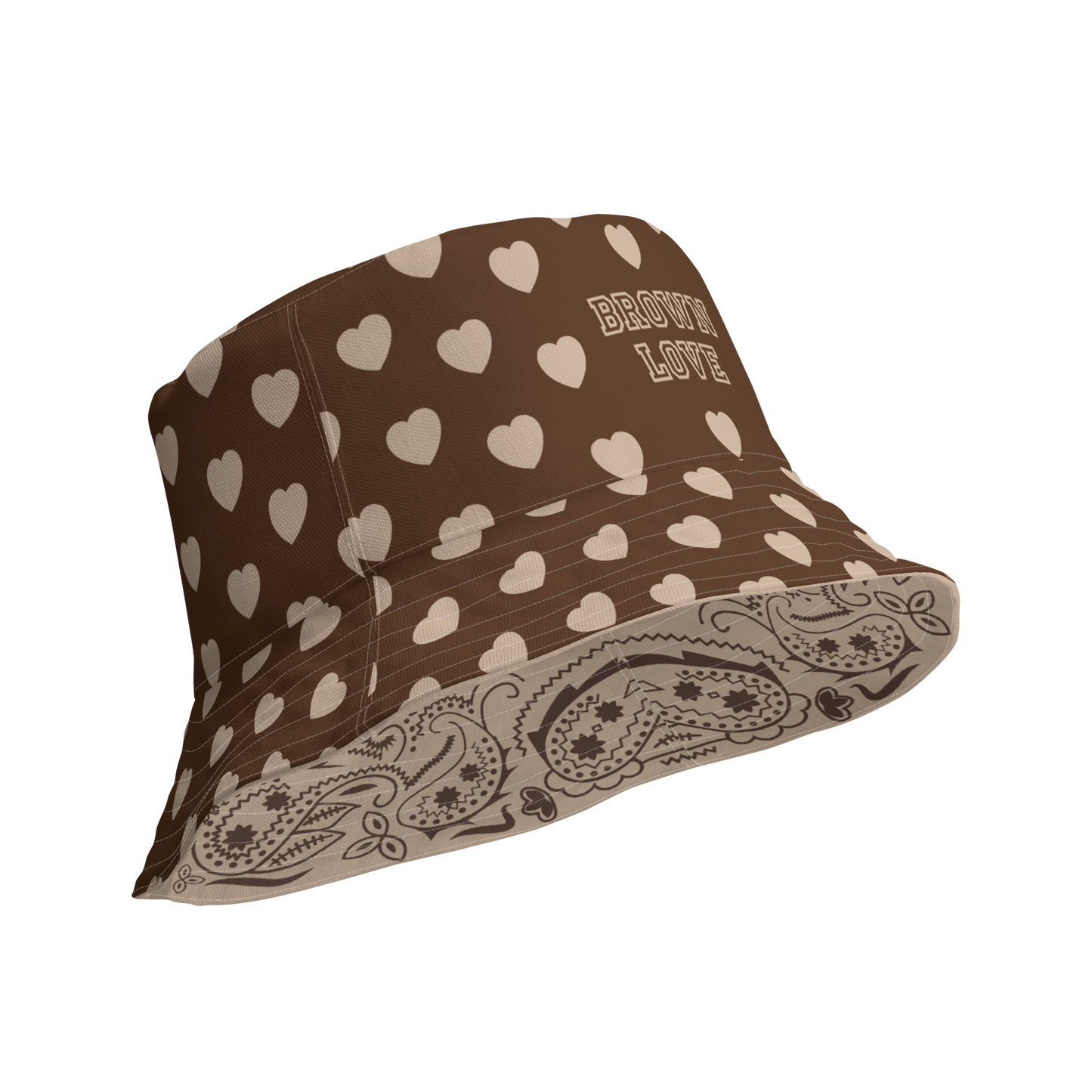 Brown Love - Reversible Bucket Hat