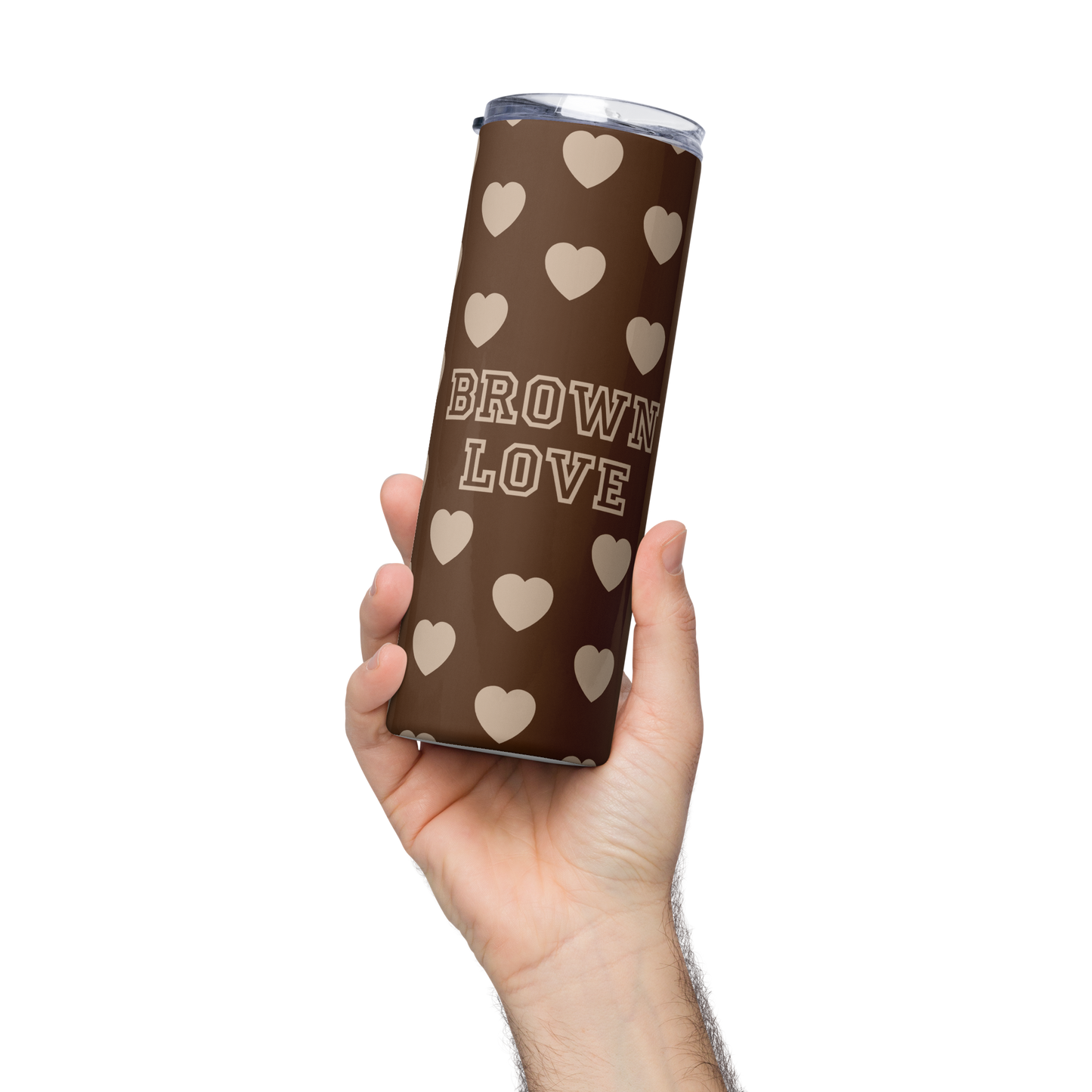 Brown Love - Stainless Steel Tumbler with Straw