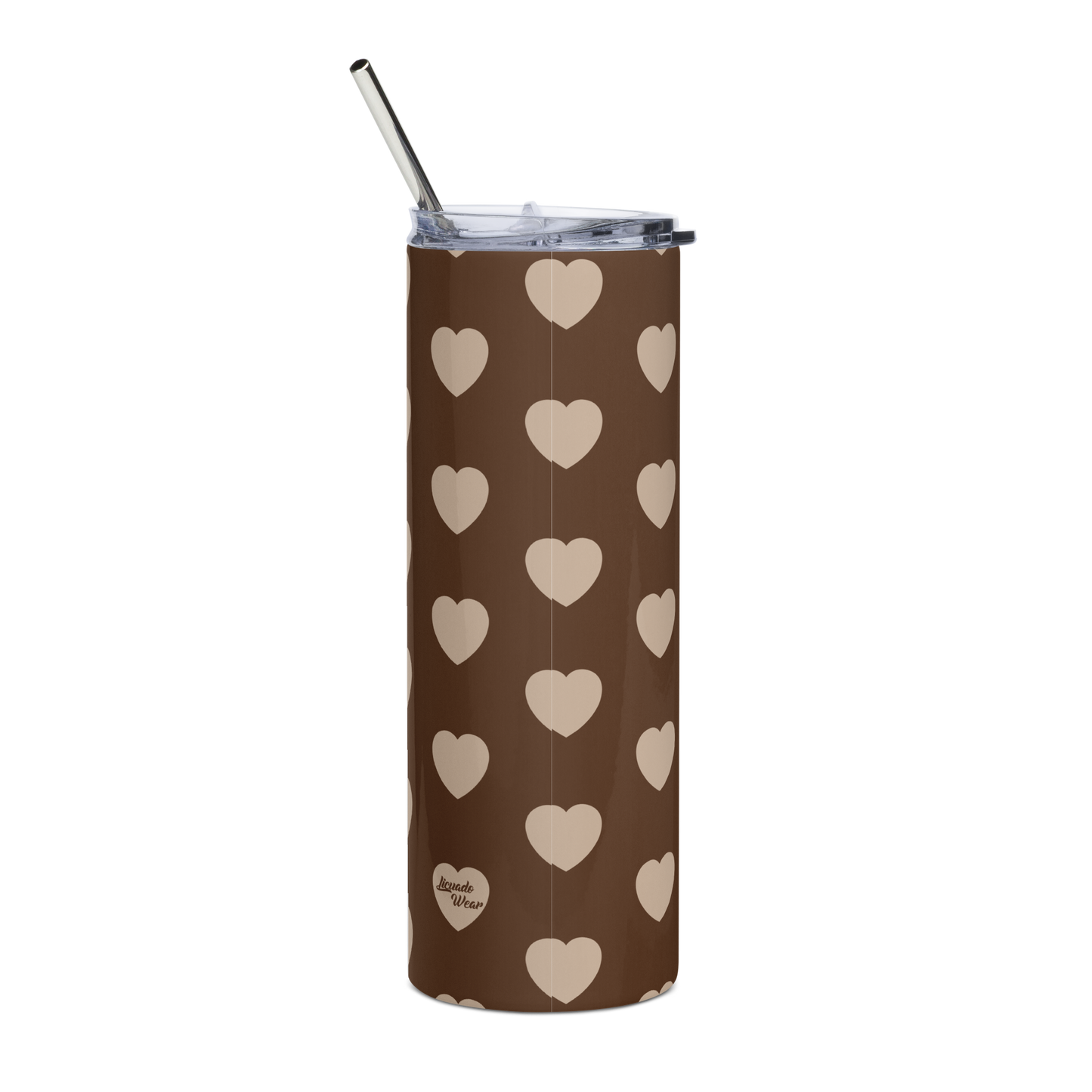 Brown Love - Stainless Steel Tumbler with Straw
