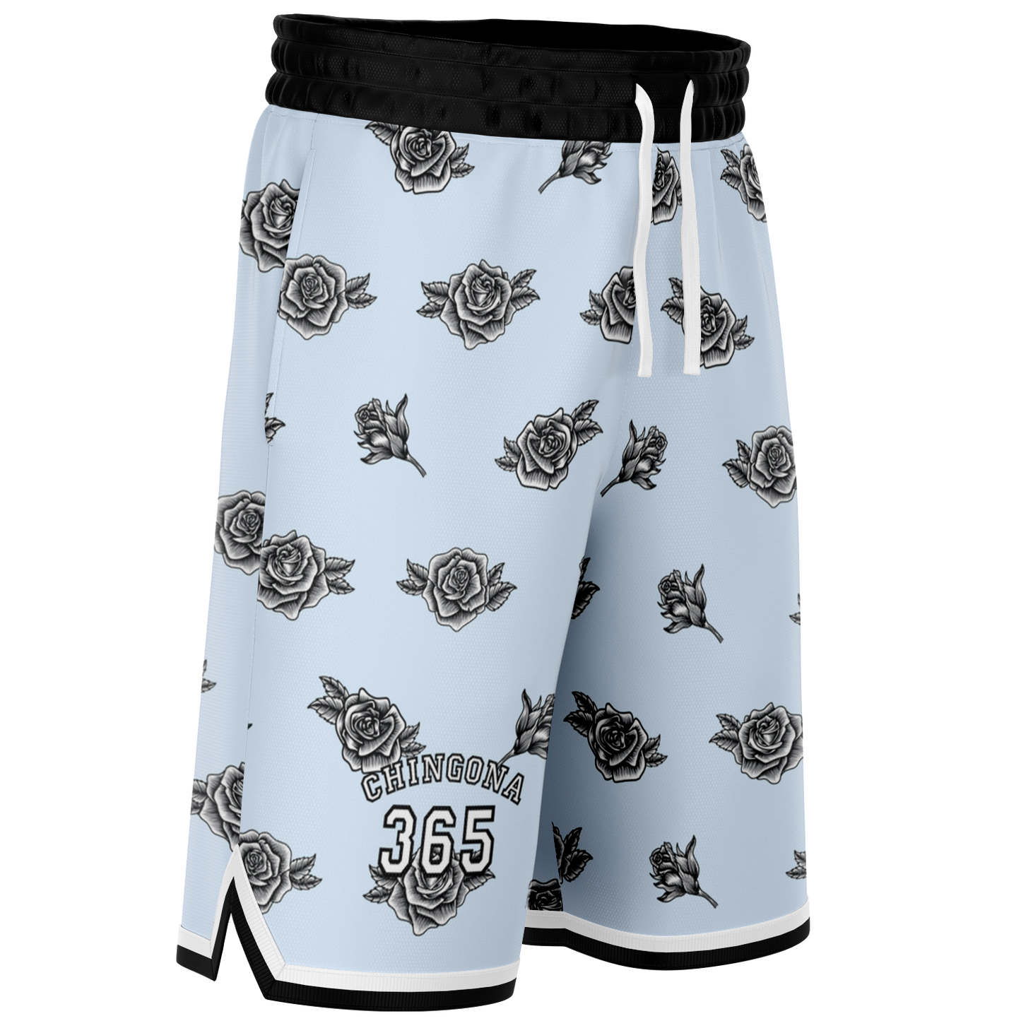 Chingona 365 - Baby Blue Basketball Shorts