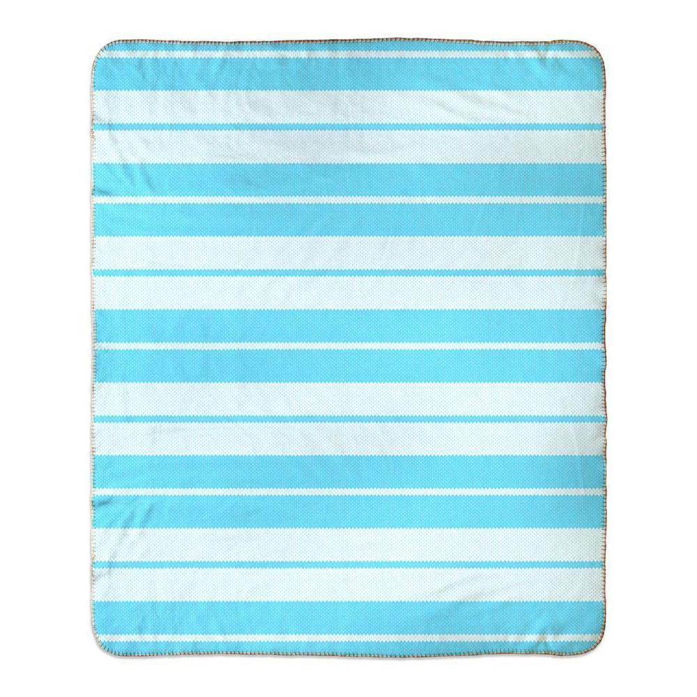 Charlie Brown (Baby Blue/White) - Fleece Sherpa Blanket (2 sizes) - Licuado Wear
