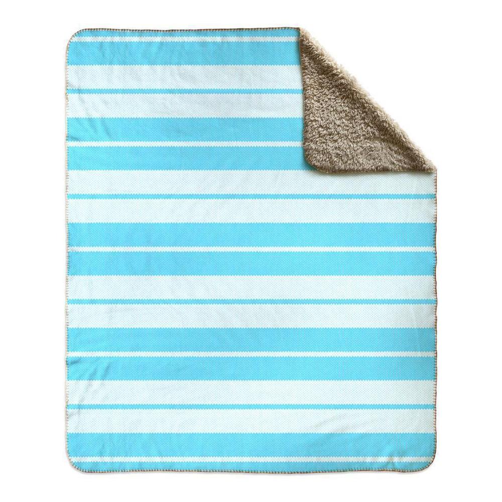 Charlie Brown (Baby Blue/White) - Fleece Sherpa Blanket (2 sizes) - Licuado Wear
