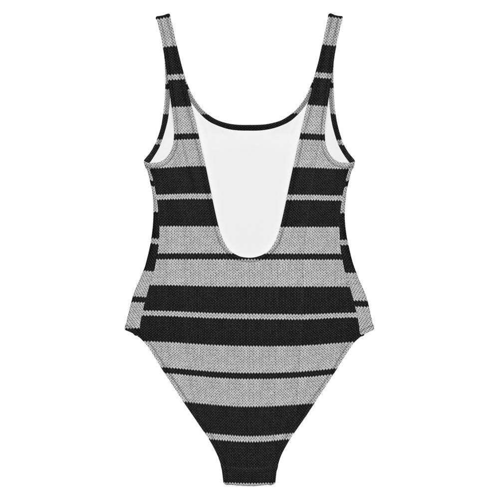 Charlie Brown (Black & White) - One-piece Swimsuit or Bodysuit