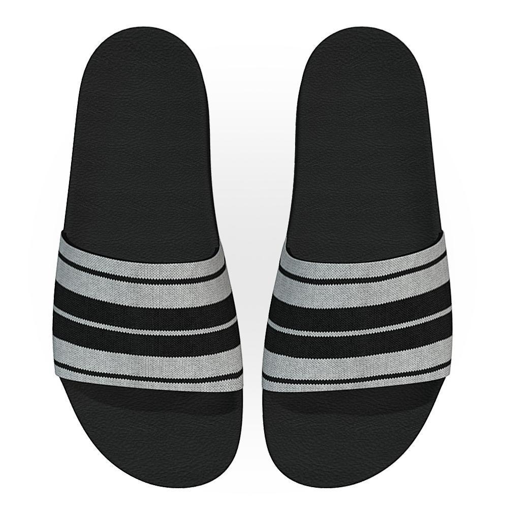 Charlie Brown (Black & White) - Unisex Slide Sandal-Footwear-Licuado Wear