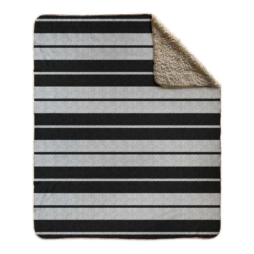Charlie Brown (Black/White) - Fleece Sherpa Blanket (2 sizes) - Licuado Wear
