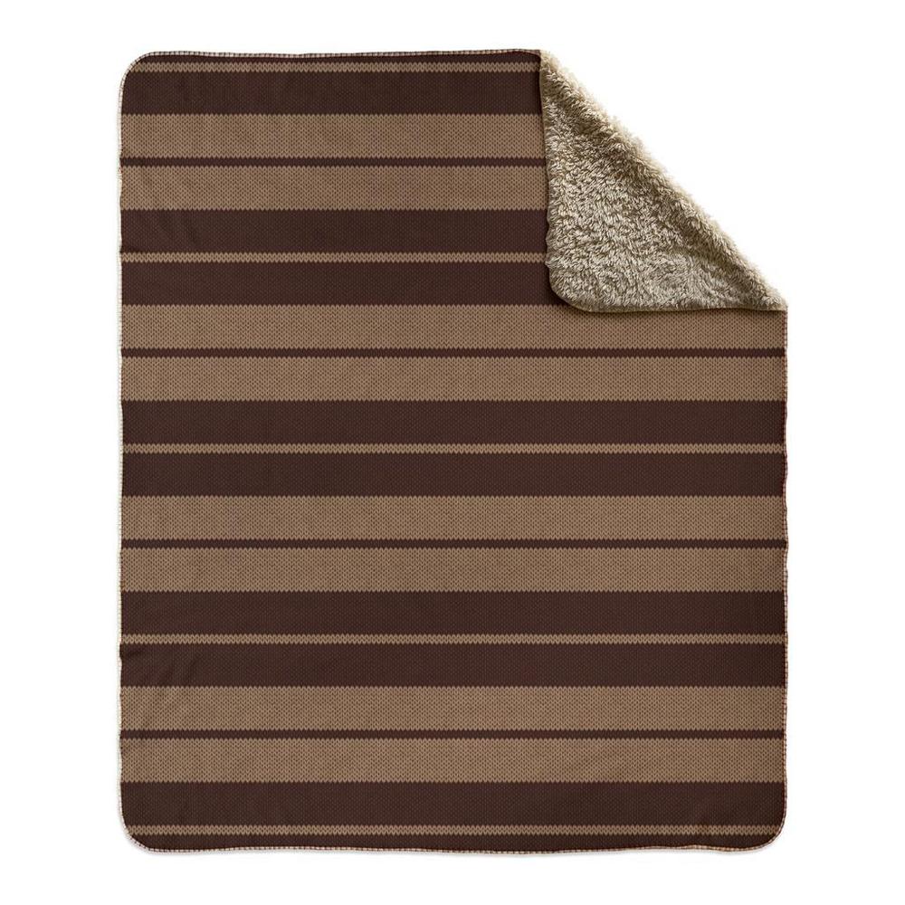 Charlie Brown (Brown/Tan) - Fleece Sherpa Blanket (2 sizes) - Licuado Wear