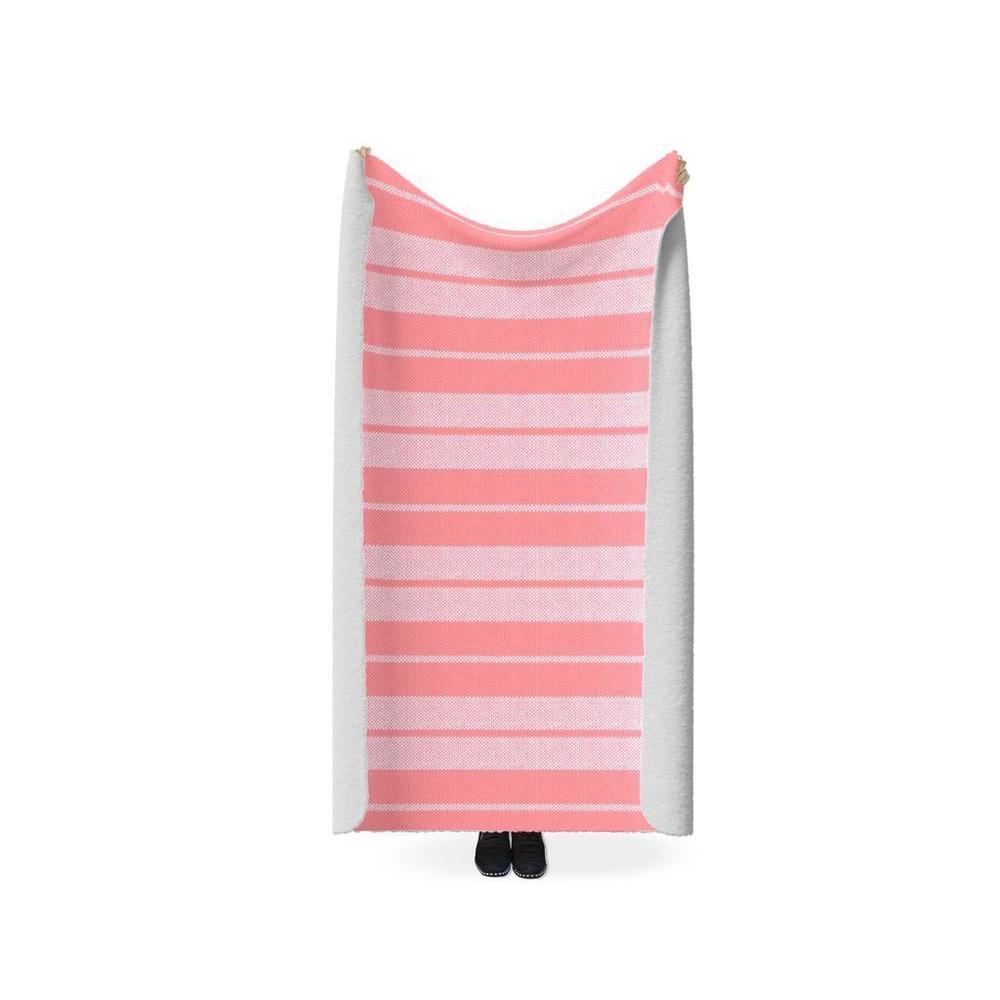 Charlie Brown (Pink/White) - Fleece Sherpa Blanket (2 sizes) - Licuado Wear