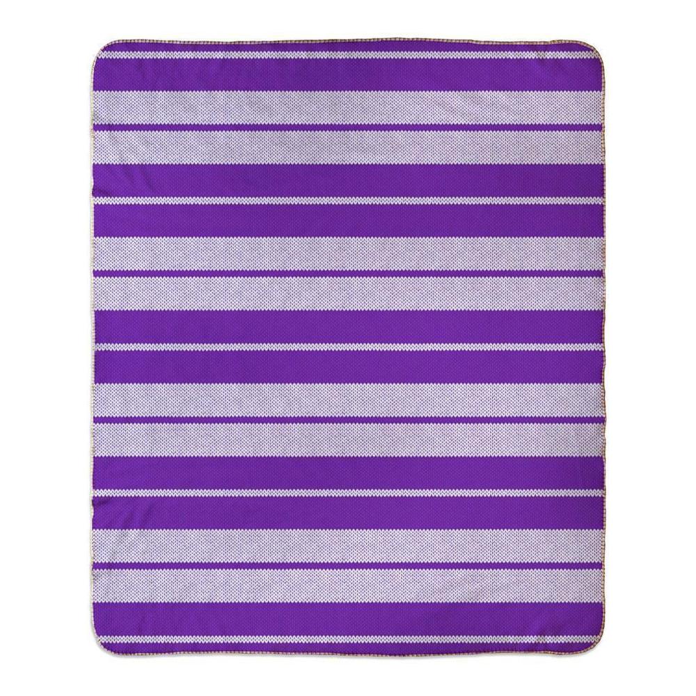 Charlie Brown (Purple/White) - Fleece Sherpa Blanket (2 sizes) - Licuado Wear