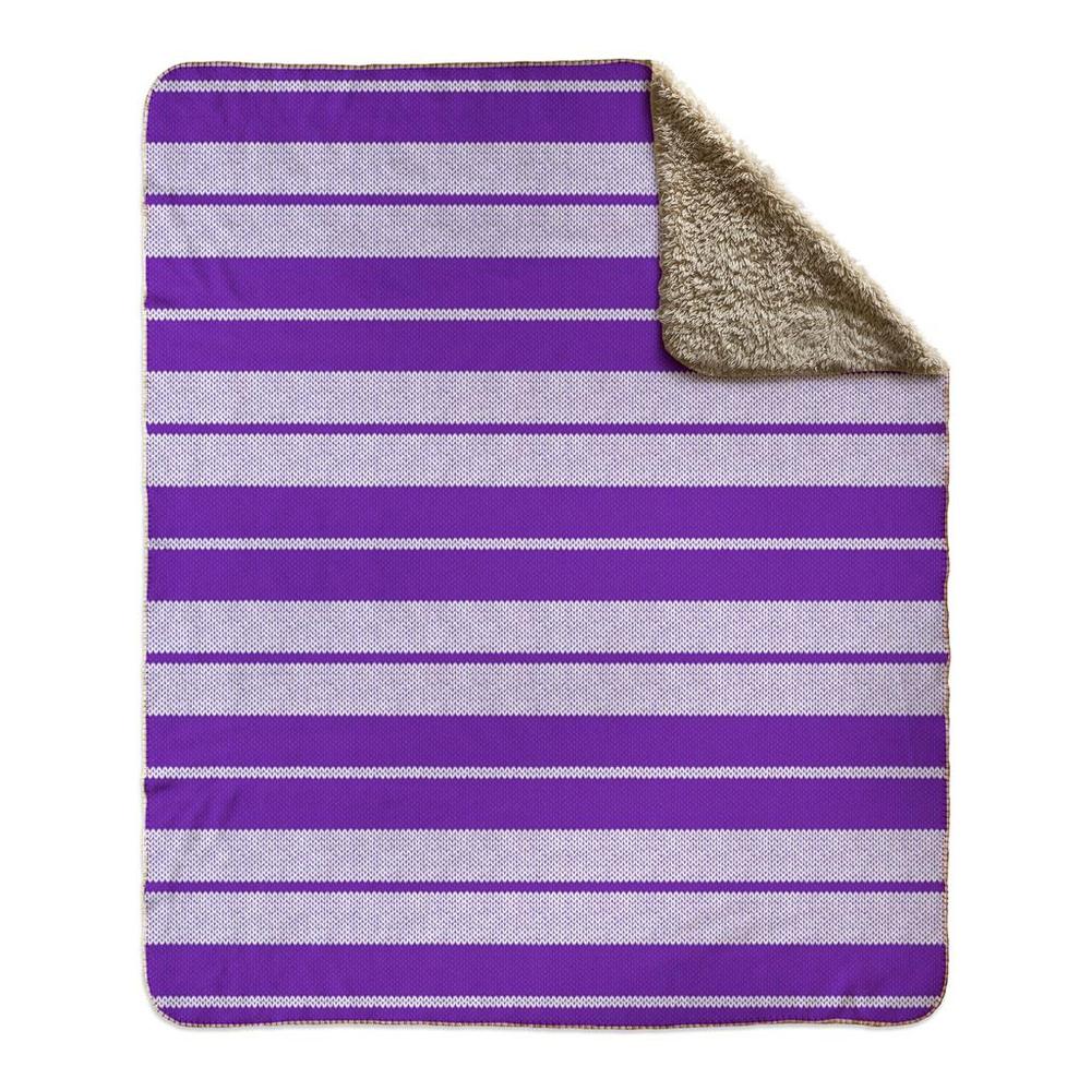 Charlie Brown (Purple/White) - Fleece Sherpa Blanket (2 sizes) - Licuado Wear