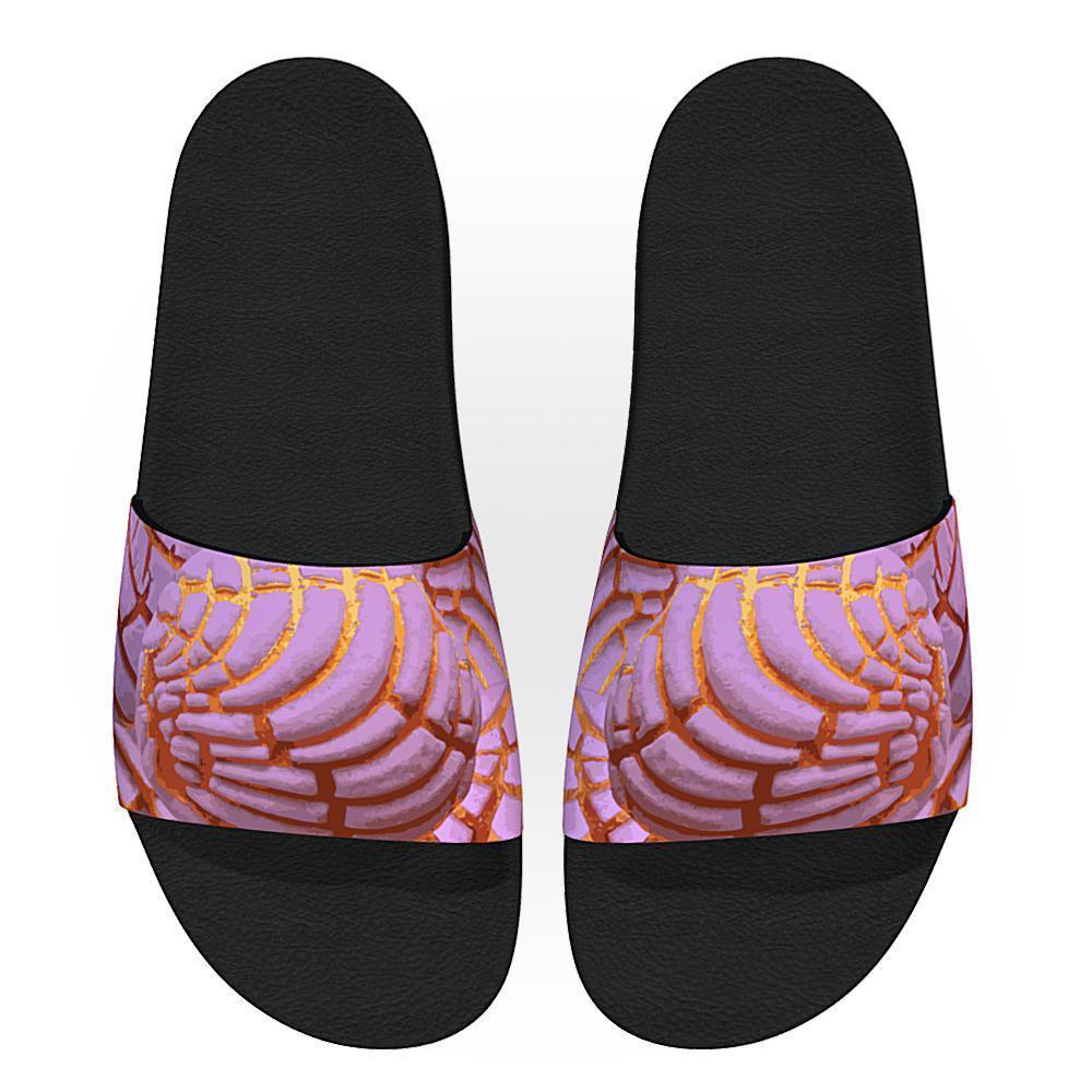 Concha Pan Dulce (Purple) - Unisex Slide Sandal-Footwear-Licuado Wear