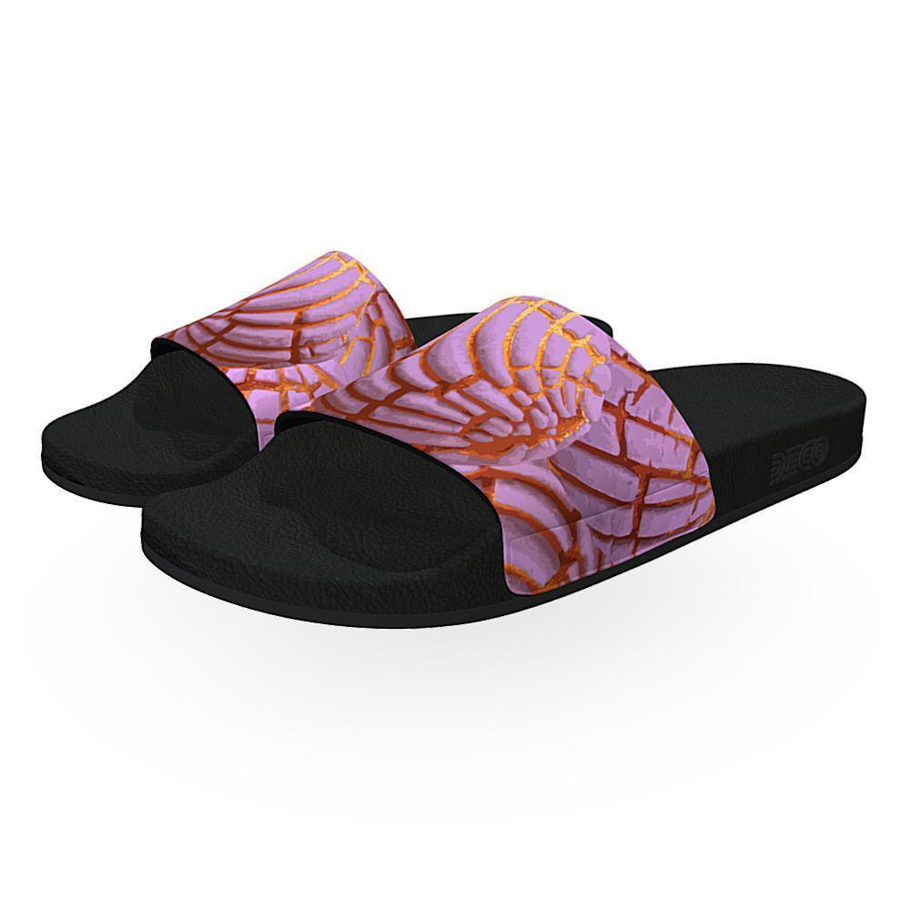 Concha Pan Dulce (Purple) - Unisex Slide Sandal-Footwear-Licuado Wear
