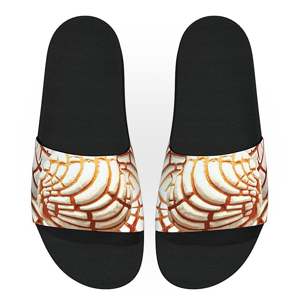Concha Pan Dulce (White) - Unisex Slide Sandal-Footwear-Licuado Wear