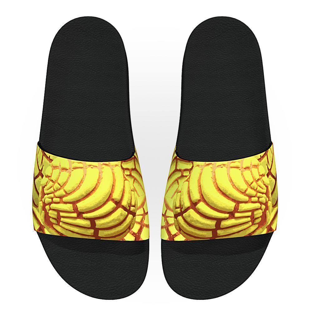 Concha Pan Dulce (Yellow) - Unisex Slide Sandal-Footwear-Licuado Wear