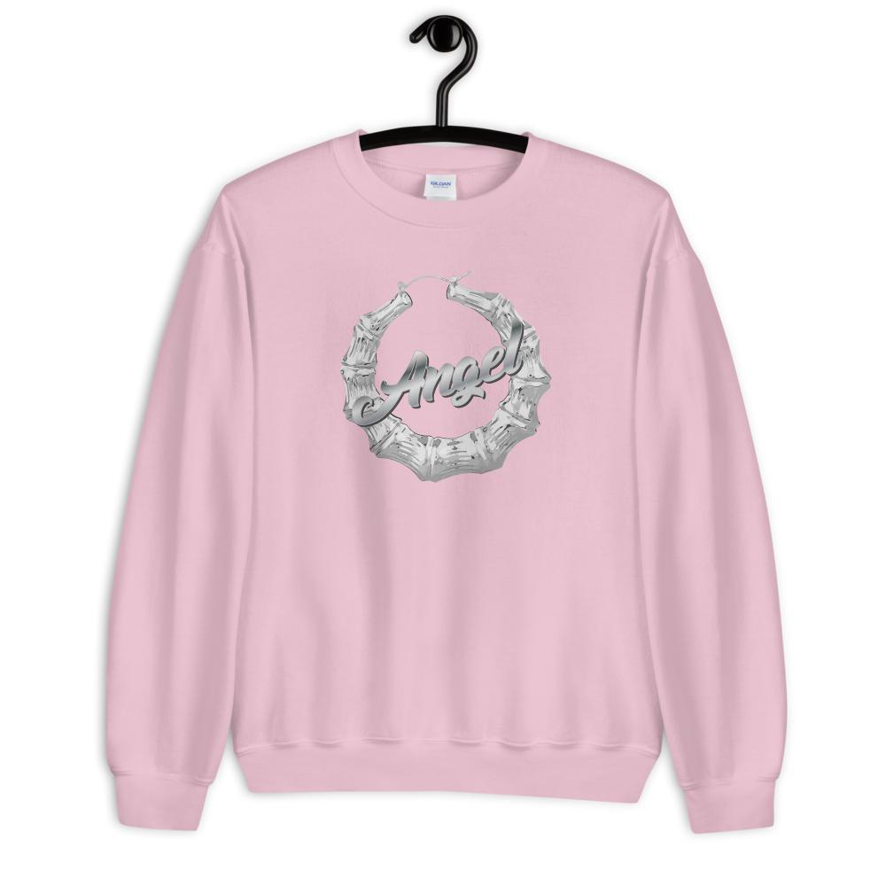 Custom Name Bamboo Earring (Silver/Gold) - Unisex Sweatshirt
