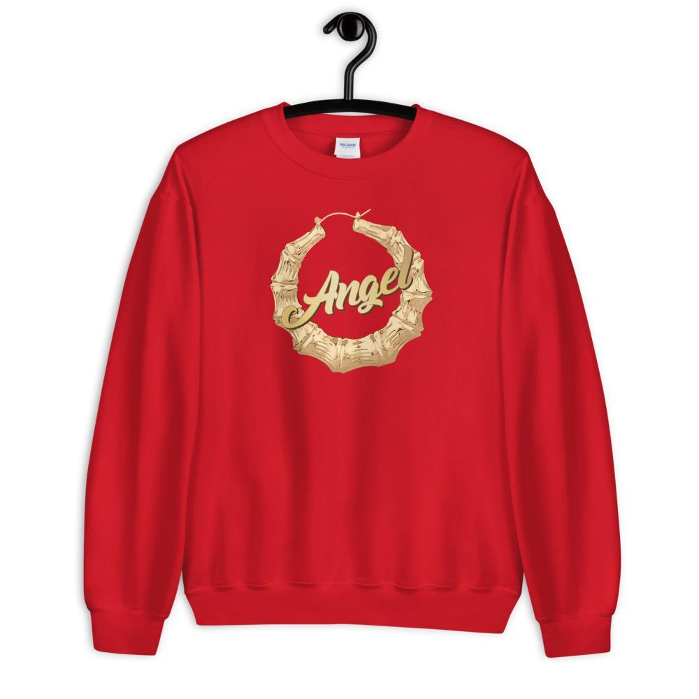 Custom Name Bamboo Earring (Silver/Gold) - Unisex Sweatshirt