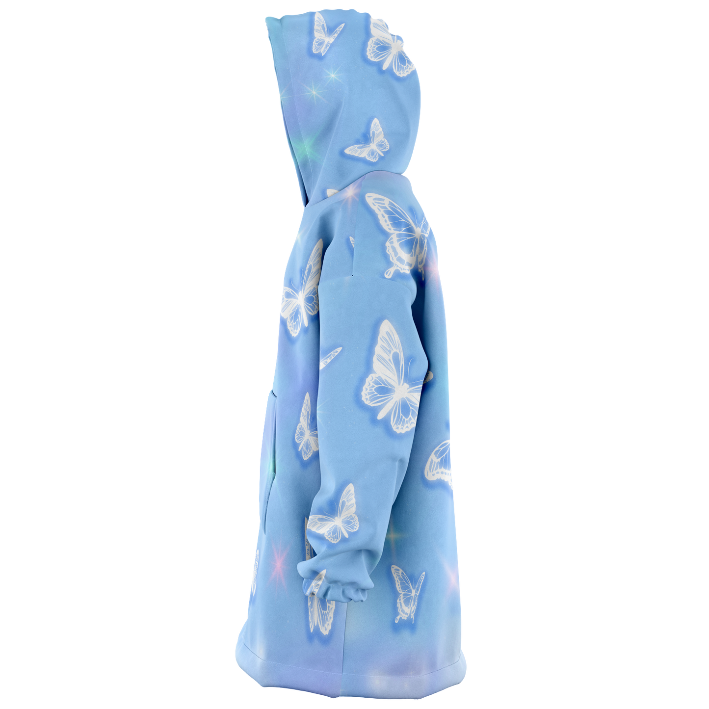 Dreamy Butterflies (Blue & White) - Cobija Hoodie